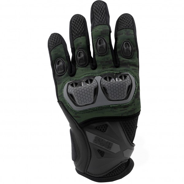 Guanti IXS Tour LT Glove Montevideo Air S Nero/Green / M