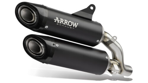 Arrow Terminali Round-Sil in titanio Dark" (sup.+ inf.) con fondello carby" Ducati Monster 937 2021-2023