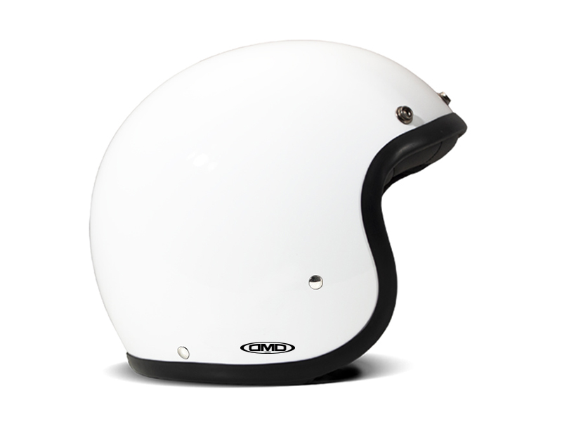 SOLID WHITE - CASCO JET VINTAGE MOTO DMD